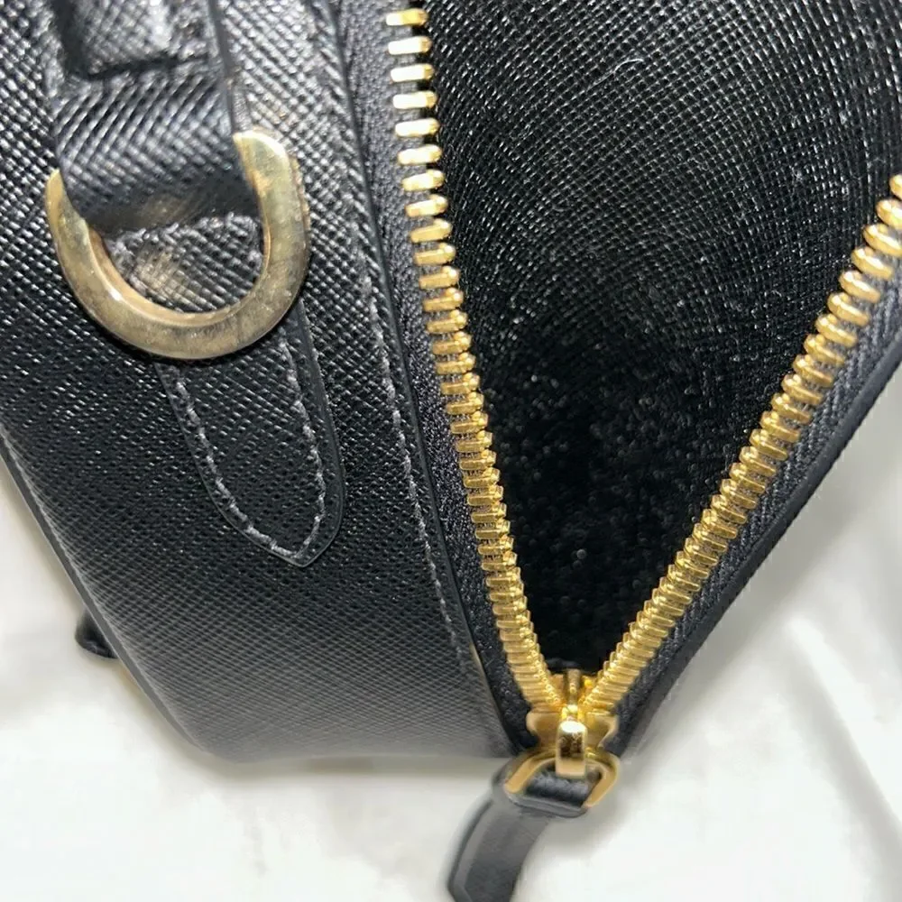 Authentic Prada Black Saffiano Lux Mini Odette Backpack